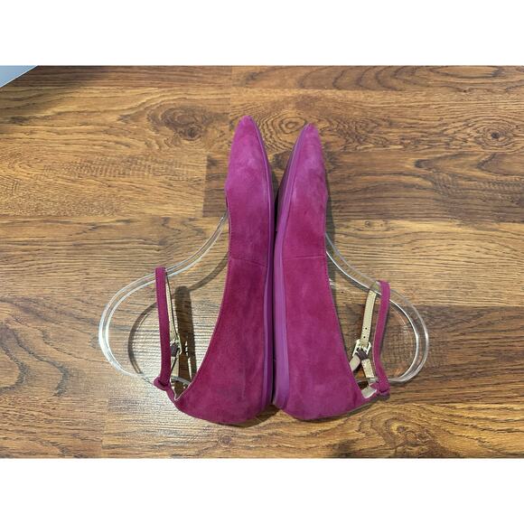 Franco Sarto Women’s Alex Suede Flats Magenta Pointed Toe Size 9 Chic Comfort - Picture 6 of 9